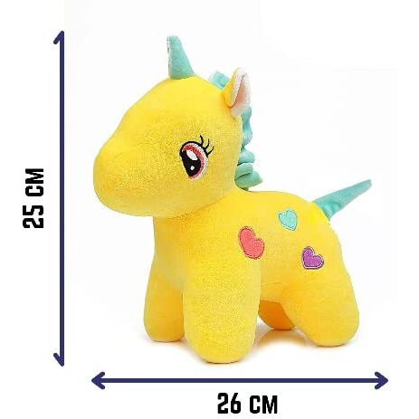 Dryphon Unicorn Soft Toys | Unicorn Toys For Kids | Soft Toys For Baby Girl | Soft Toys For Babies | Soft Toys For Boys And Girls (Unicorn (Yellow), 25 Cm)