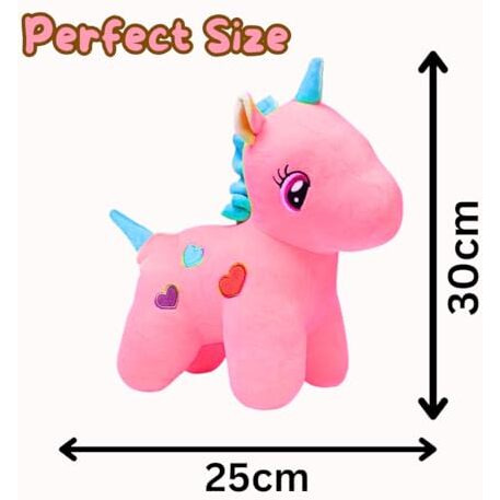 Audbot 25Cm Pink Unicorn Soft Toy For Babies Kids Girls | Plushie Stuffed Fluffy Animal Toys For Gifts & Home Decor | Unicorn Soft Toys For Boys & Girls Pack Of 1