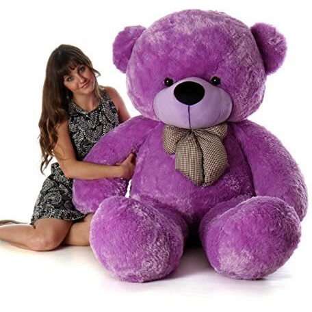 Toybulk Teddy Bear, Teddy Bear 6.5 Feet For Girls, Soft Toys For Girls, Big Tedd Y Bear, Toys For Girls,Girlfriend/Husband, (6.5 Feet, Purple)