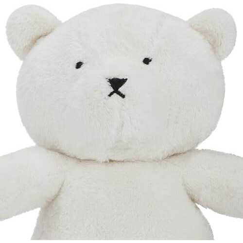Haus & Kinder Knitted Teddy Bear For Kids - Soft Plush Toy For Boys And Girls, Toddlers, Newborns - Natural, 10X25 Cm