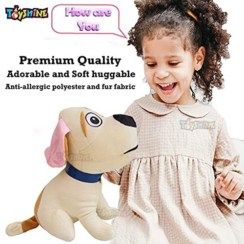 Toyshine Soft Toy For Kids Boy Girl Baby | Soft Feather Cotton Fabric, Puppy Dog, Brown