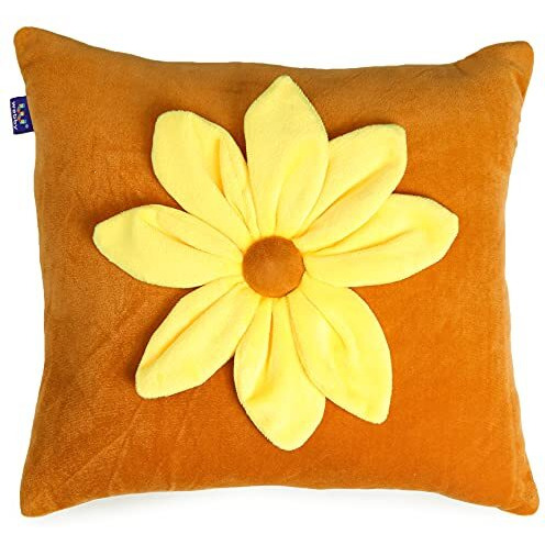 Webby Plush Flower Soft Toys Stuffed Toy For Kids, 35Cm (Brown)