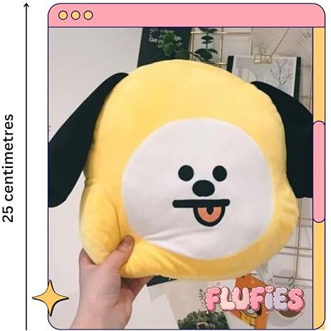 Fusked Flufies Combo Pillow Bt21 And Chimmy Plushies - Snuggly And Aesthetic Stuff Plush Toys And Baby Toys - Soft Toys For Baby Girl And Baby Boy - Soft Toys For Girlfriend Gift