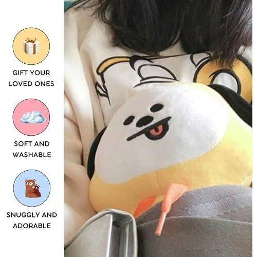 Fusked Flufies Combo Pillow Bt21 And Chimmy Plushies - Snuggly And Aesthetic Stuff Plush Toys And Baby Toys - Soft Toys For Baby Girl And Baby Boy - Soft Toys For Girlfriend Gift