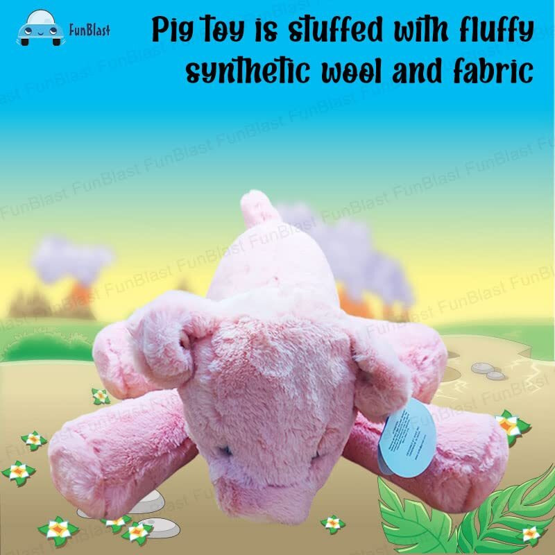Funblast Soft Toys For Kids - Stuffed Toys For Kids, Pig Soft Toys For Kids Boys And Girls, Return Gifts For Kids, Plush Toys, Stuffed Pig For Kids, Home Decoration Soft Toy (45 Cm) (Pink)