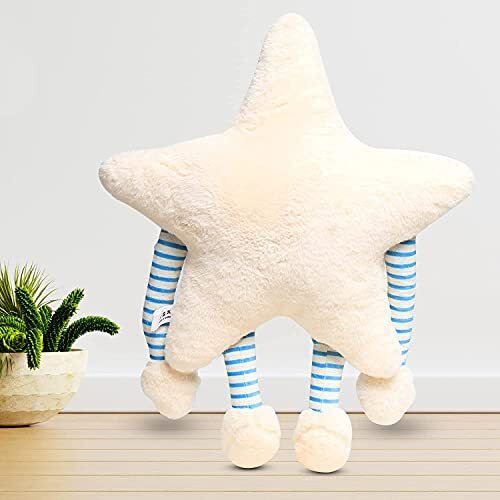 Lattice Star Pillow With Arm & Leg, Plush Stuffed Toy Doll For Boys And Girls