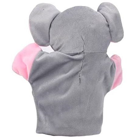 Playtoons Stuffed Soft Toy For Baby, Girl, Kids, Boys, 1 Pieces (21 Cm, Elephant Hand Pupet - Grey)