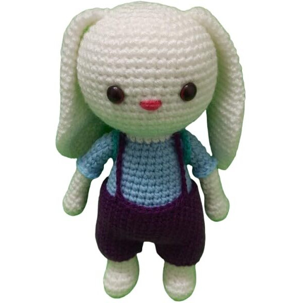 Crochet Artwork Amigurumi Handmade Bunny Soft Toy (Boy Bunny)
