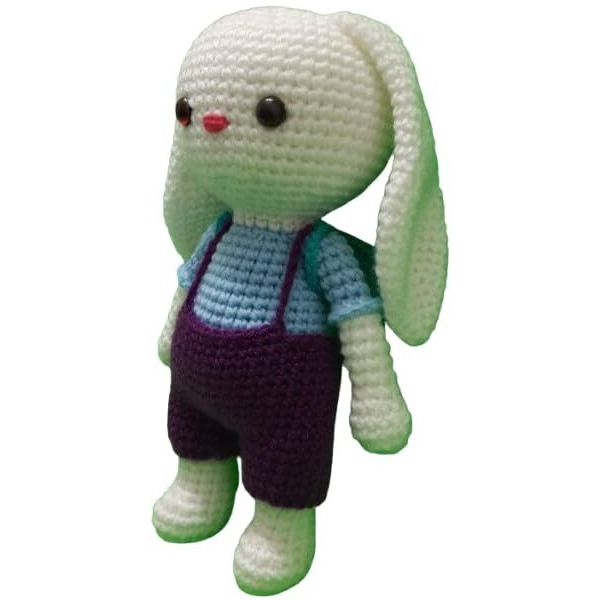 Crochet Artwork Amigurumi Handmade Bunny Soft Toy (Boy Bunny)