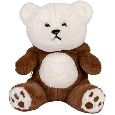 Storescent Stuffed Animal Cute Plush Toy - Hugging Plush Squishy Pillow Toy Gifts (Hooded Bear 30Cm- Brown)