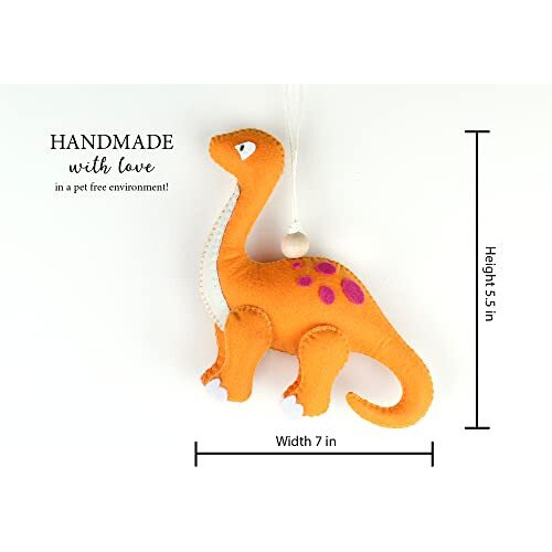 Agd Handmade Brontosaurus Hanging Ornament, Dinosaur Kid Room Decor, Birthday Party Return Gifts, Dino Baby Shower Theme, Children Bedroom (Brontosaurus Dinosaur)