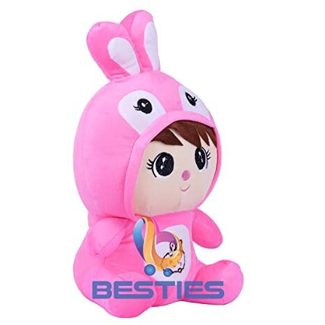 Besties Super Soft Cute Rabbit 40Cm Plush Soft Toy Cute Kids Birthday Animal Baby Boys/Girls (Dark Pink)