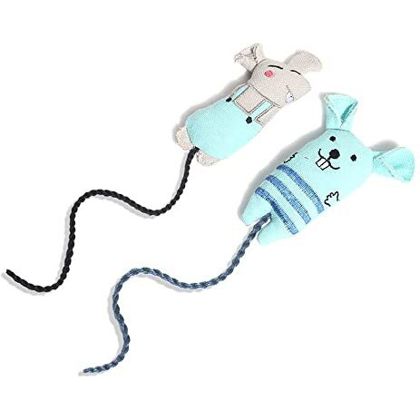 Heads Up For Tails Mim And Mo Cat Toys - Blue