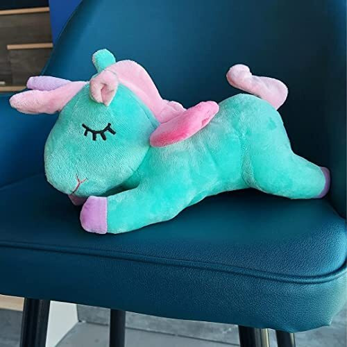 Webby Funny Unicorn Stuffed Animal Plush Soft Toy, Green 30Cm