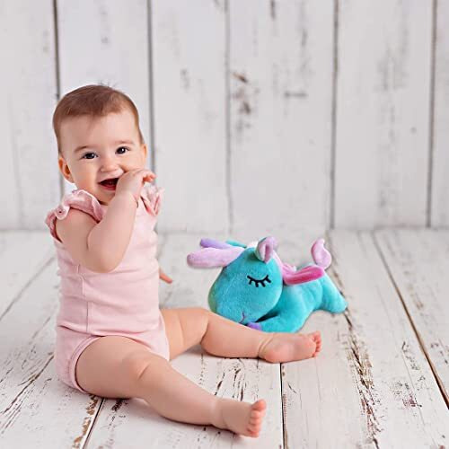 Webby Funny Unicorn Stuffed Animal Plush Soft Toy, Green 30Cm