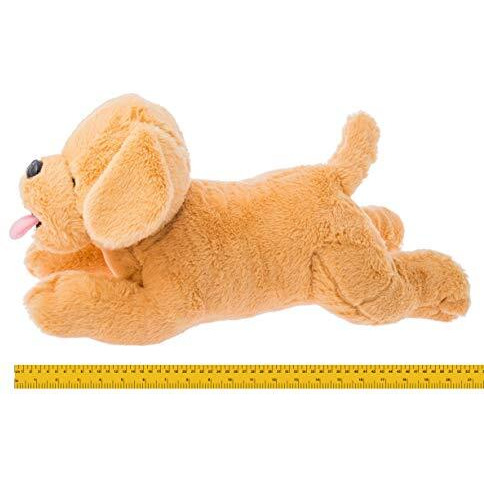 Dimpy Toys Lying Dog Dark Brown 55 Cm, Unisex, 3Y+(Brown)
