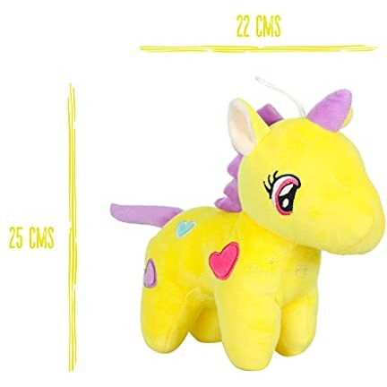 Beewee - Soft Toy Plush Stuffed Animal (Fairy Unicorn, 25 Cms, Yellow)