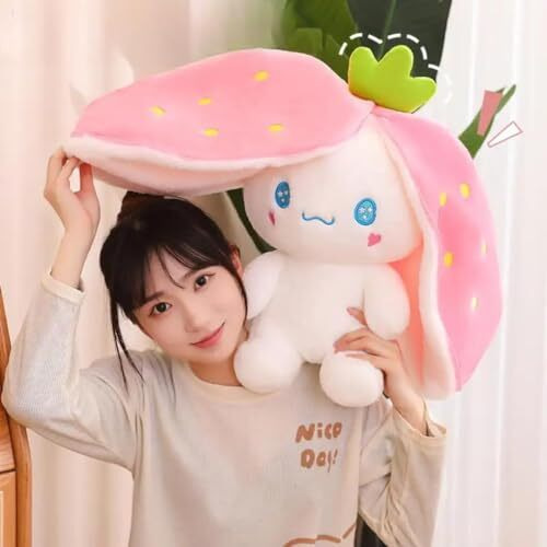 Besties Strawberry Dog Animal Soft Toys Pink (34 Cm, Strawberry Dog)