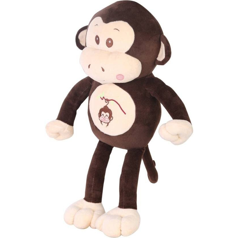 Dearjoy Monkey Plush Pillow For Babies And Soft Toy For Kids (Brown, 55 Cm)
