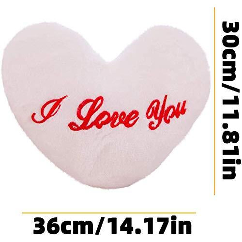 Nyrwana Lovely Heart Shape Led Plush Pillow Colourful Light Cushion Valentine Birthday Gift (Pink)
