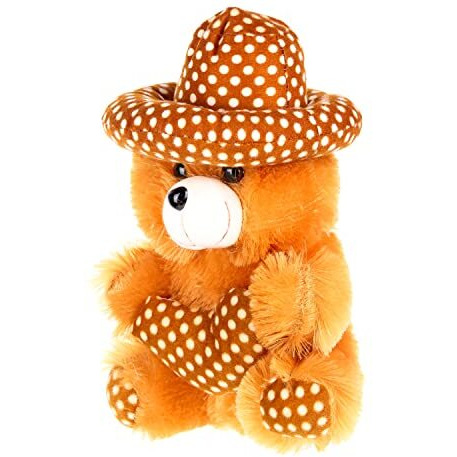 Fclues Cap Teddy Bear Soft Toy | Birthday Gift For Girls, Wife, Boyfriend, Husband, Soft Toys Wedding, For Couple Special, Baby Toys Gift Items Set Of 2 Pink & Brown