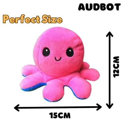 Audbot 12Cm Octopus Soft Toys For Girl | Soft Toy For Kids Baby Girl & Boys 12Cm | Toy For Kids | Animal Stuffed Toy For Best Gift Baby Boys & Girls (Pink And Blue (Pack Of 1)