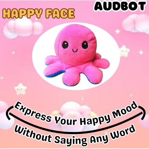 Audbot 12Cm Octopus Soft Toys For Girl | Soft Toy For Kids Baby Girl & Boys 12Cm | Toy For Kids | Animal Stuffed Toy For Best Gift Baby Boys & Girls (Pink And Blue (Pack Of 1)