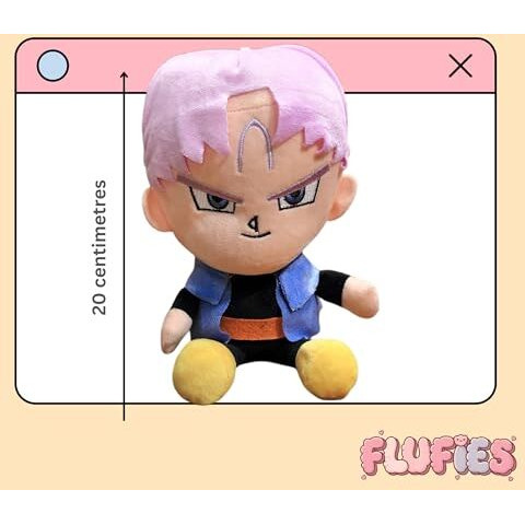 Fusked Flufies Plush Soft Toys For New Born Baby And Baby Boy - Soft And Easy Wash Plush - Huggable Plush Toys For Girls And Boys - Soft Toy For Home Dcor (Dbz Trunks)