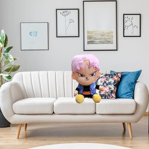 Fusked Flufies Plush Soft Toys For New Born Baby And Baby Boy - Soft And Easy Wash Plush - Huggable Plush Toys For Girls And Boys - Soft Toy For Home Dcor (Dbz Trunks)
