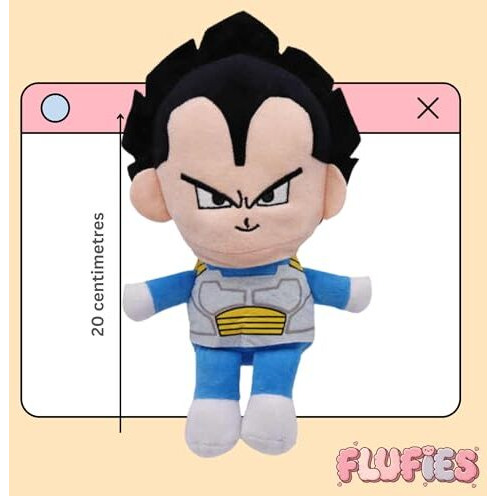 Fusked Flufies Plush Soft Toys For New Born Baby And Baby Boy - Soft And Easy Wash Plush - Huggable Plush Toys For Girls And Boys - Soft Toy For Home Dcor (Dbz Vegeta)
