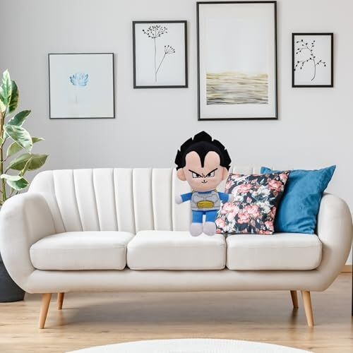 Fusked Flufies Plush Soft Toys For New Born Baby And Baby Boy - Soft And Easy Wash Plush - Huggable Plush Toys For Girls And Boys - Soft Toy For Home Dcor (Dbz Vegeta)