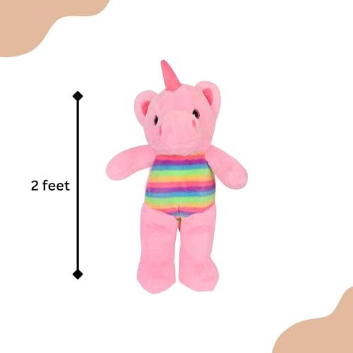 Besties Soft Toys Lovers, Long Unicorn Soft Toy - Height 2 Feet, Birthday Gift For Girls/Boys Plush & Stuffed Toys (2 Feet, Long Unicorn Pink)