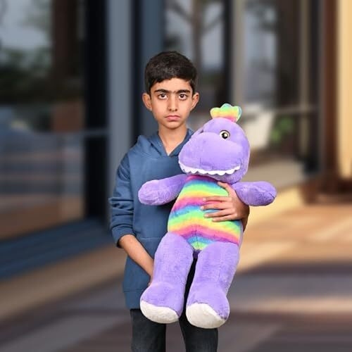 Besties Soft Toys Lovers. Dinosaur Soft Toy - Height 2 Feet, Birthday Gift For Girls/Boys Plush & Stuffed Toys (2 Feet, Long Dinosaur Purple)