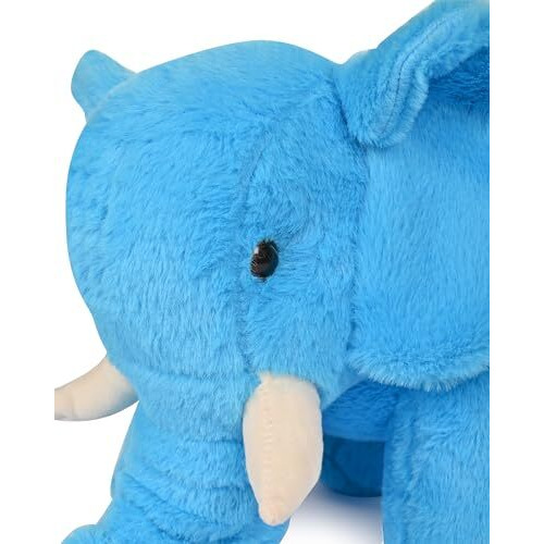 Besties Royal Elephant Soft Toys 40 Cm - Polyfill Washable Cuddly Soft Plush Toy - Helps To Learn Role Play - 100% Safe For Kids (Blue)