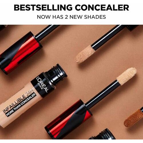 Loreal Paris Full Coverage Concealer, Waterproof Formula, For Undereye Circles And Blemishes, For Highlighting And Contouring, Infallible, Shade 312, 10G