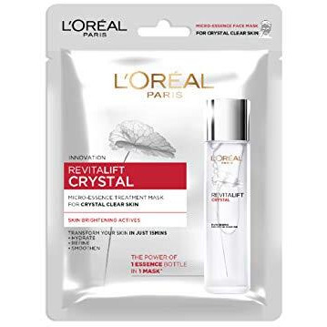 Loreal Paris Revitalift Crystal Micro-Essence Sheet Mask, Face Treatment, Crystal-Clear Skin, 25G