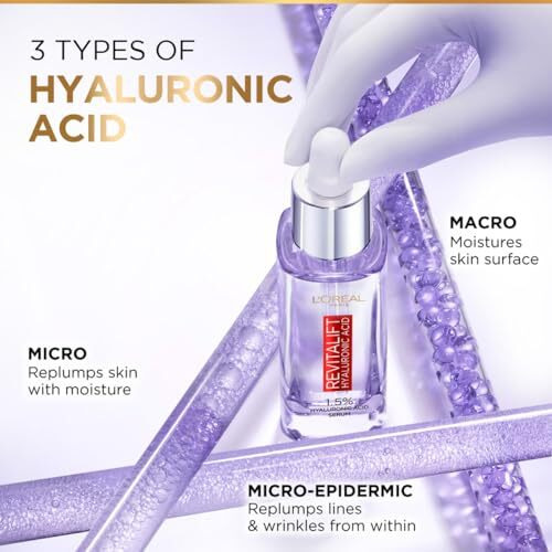 Loreal Paris Revitalift 1.5% Hyaluronic Acid Serum, Volume 30Ml, Intensely Hydrates, Smooths, And Replumps Skin, Fragrance Free, Paraben Free, Alcohol Free Formulation