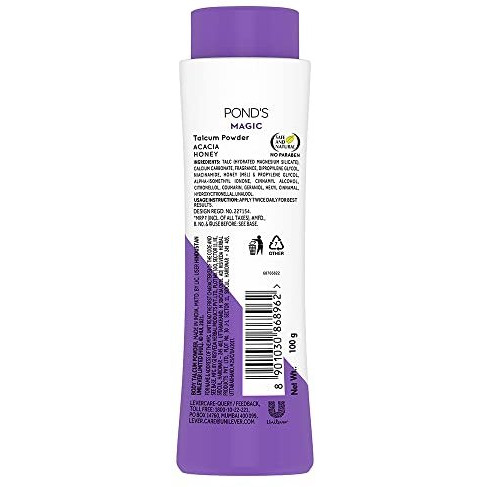 Pond's Magic Freshness Talcum Powder, Acacia Honey, 100 G