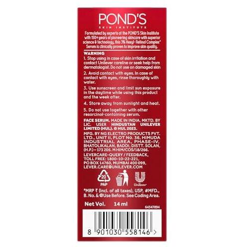 Pond's Youthful Miracle Hexyl Retinol Complex, Renew & Repair Serum 14Ml