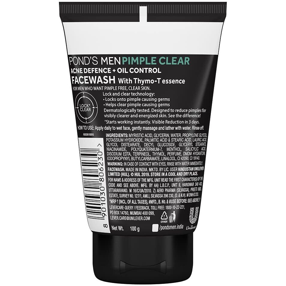 Pond's Men Pimple Clear Facewash, 100 G