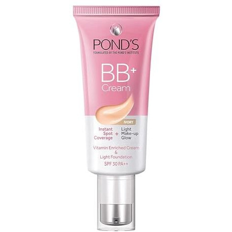 Pond's Bb+ Cream, Instant Spot Coverage + Light Make-Up Glow, Ivory 30G