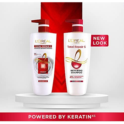 L'Oreal Paris Total Repair 5 Shampoo, 640Ml (With 10% Extra)