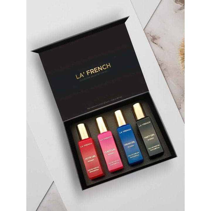 La' French Luxury Perfume Gift Set For Her, Perfume For Women, Perfume Gift Hamper For Girls, Long-Lasting And Luxurious, Best Long-Lasting Perfume For Girls, Perfume Combo, Set Of 4 (20G Each)