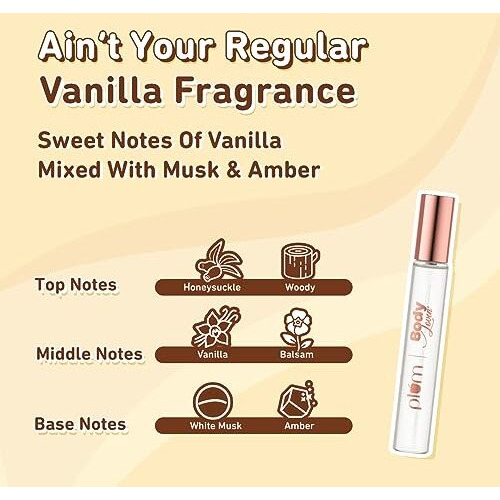 Plum Bodylovin' Smokin' Vanilla Eau De Parfum, 15Ml Warm Vanilla Fragrance, Long-Lasting Perfume For Unisex