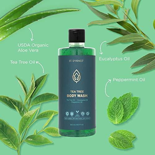 St. D'Vence Tea Tree Body Wash Shower Gel For Women & Men With Eucalyptus & Peppermint Oil | Anti Bacterial & Detan Body Wash For Summer - 500Ml