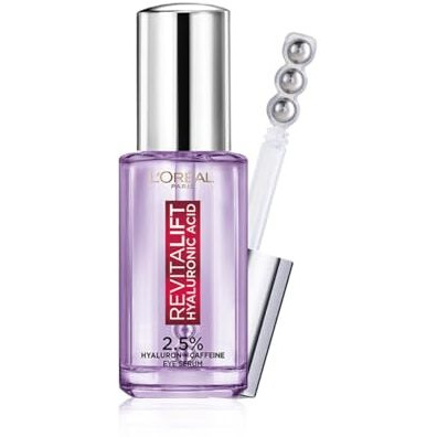 L'Oreal Paris Revitalift Hyaluronic Acid Eye Serum, 20Ml, 1.5% Hyaluronic Acid And 1% Caffeine, Lightweight Texture, Non-Sticky, Reduce Fine Lines Under Eyes