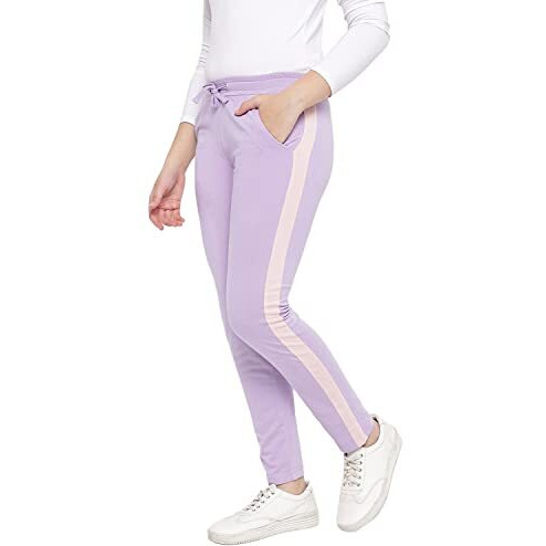 Lil Tomatoes Girls Cotton Trackpant, Purple, 11-12 Years