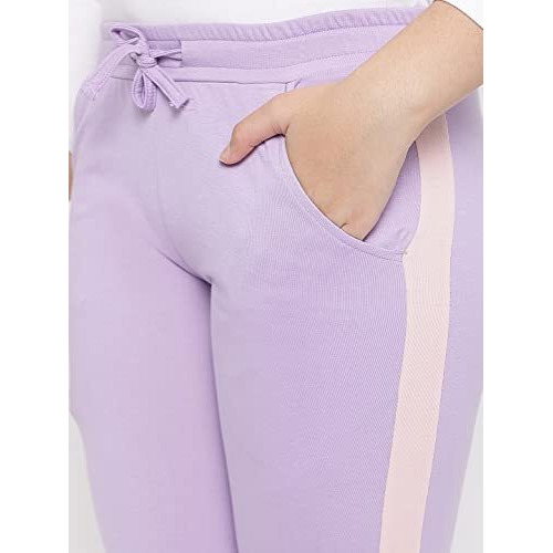Lil Tomatoes Girls Cotton Trackpant, Purple, 11-12 Years