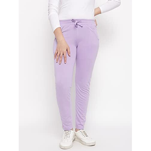 Lil Tomatoes Girls Cotton Trackpant, Purple, 11-12 Years
