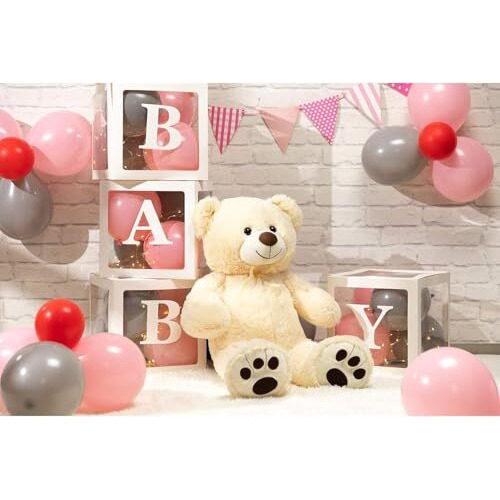 Hug 'N' Feel Soft Toys 4 Feet Cream Giant Teddy Bear Soft, Plush, And Cuddly Stuffed Animal For Kids, Birthdays, Anniversaries, Valentine's Day, And Special Occasions Large Huggable